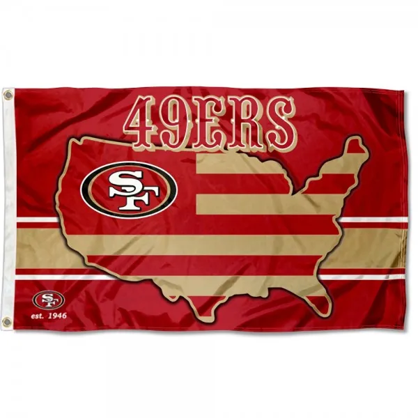 Wholesale Wholesales custom NFL San Francisco 49ers Flag 3*5 ft NFL Banner  From m.