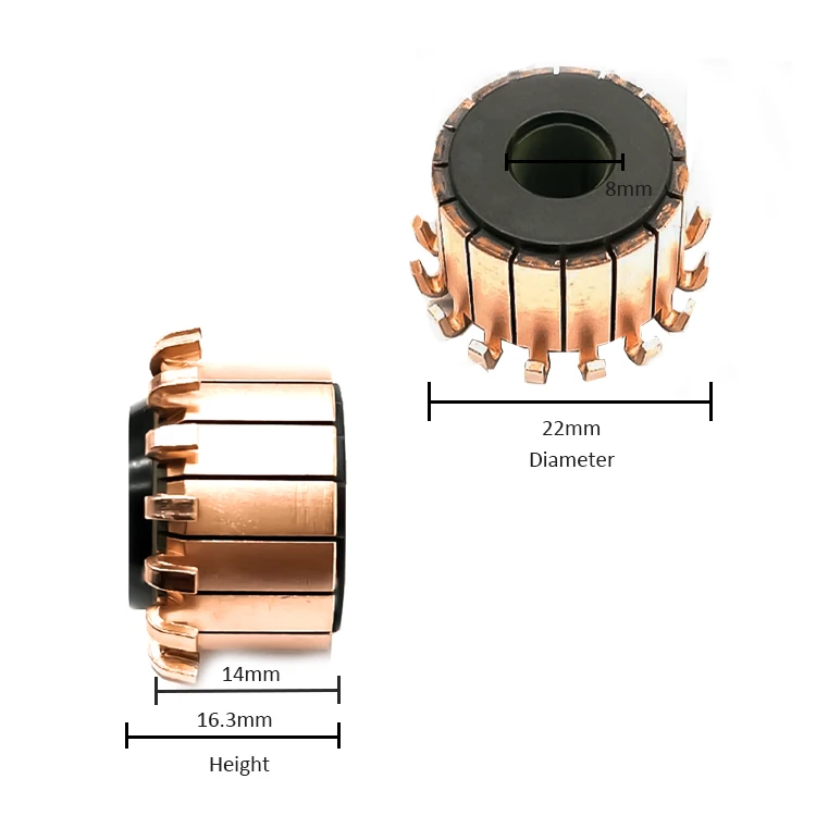 Alternator DC Motor Commutator Auto Alternator Quality Hook Type Segmented Commutator
