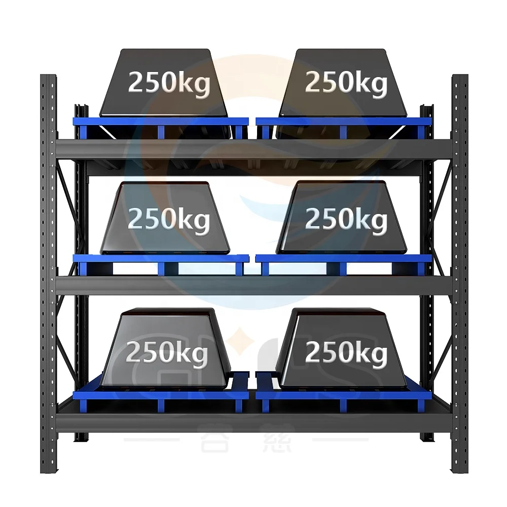 500／1000／1500／2000kg 耐荷重、高さ2M ガレージ用金属製収納ラック、倉庫用ラッキングシステム