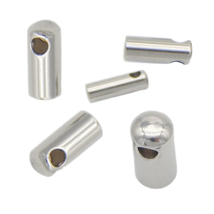 Stainless Steel Tube End Caps for Leather Cord Tip Beads