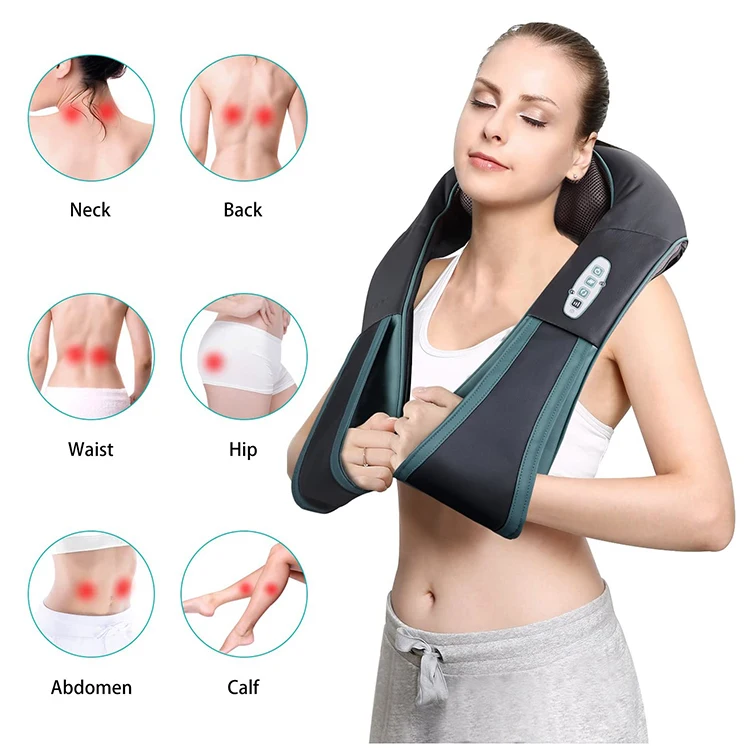 Smart Electric Shiatsu Kneading Massager with Heat Infrared Physiotherapy Massage Belt for Back Neck Shoulder Waist Body
