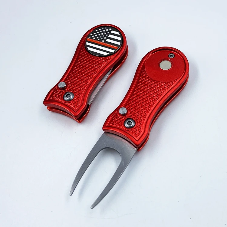 Factory Wholesale Bulk Golf Divot Repair Tool  Magnet Golf  Divot Tool With Custom logo Ball Marker factory