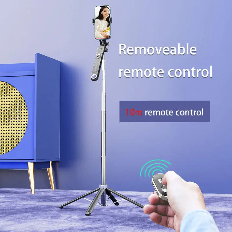 New 180CM Tripod 360 Rotation Portable Foldable Cell Phone Tripod Stand Stabilizer Travel Video Photograph Selfie Stick