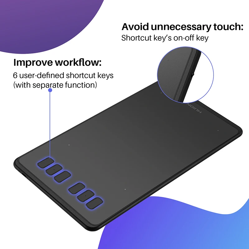 Huion H640P Digital Graphic Drawing Tablet for Beginners