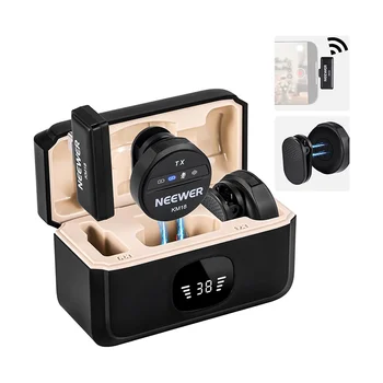 Neewer Noise Canceling Wireless Lavalier Microphone for USB C with Charging Case Mini Lapel Mic