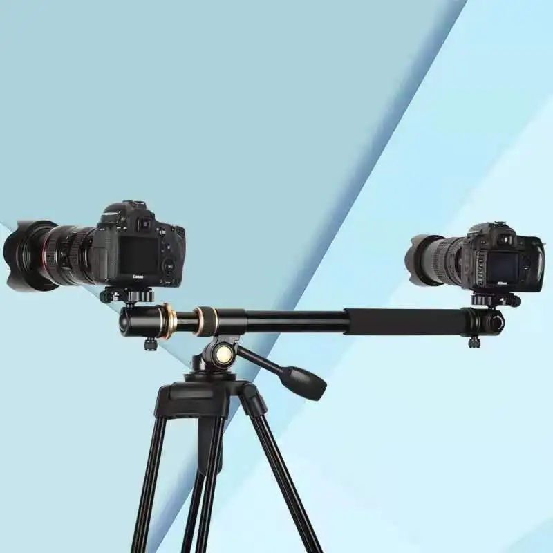 BEI KE Q77 Aluminum Alloy Transverse Center Pole Adjustable Tripod Video Axis for Camera and Smartphone