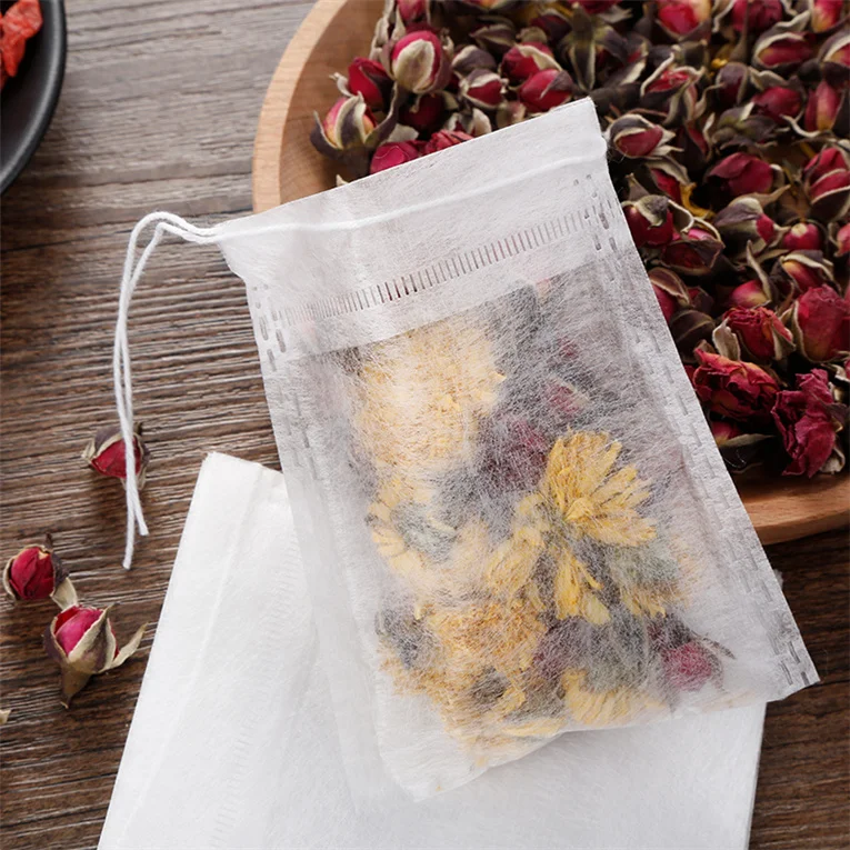 Eco-friendly Biodegradable Compostable Starch Corn Fiber 8*10cm Tea Filter Paper Tea Bag Biodegradable Tea Packaging Bag