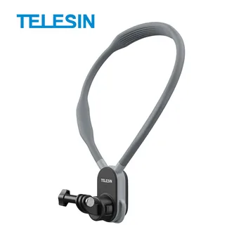 Telesin New Technology Magnetic Silicone Neck Holder 2.0 for Go Pro 13 / DJI / Insta360 Cameras Neck Hanging Bracket Mount