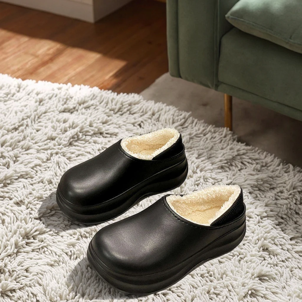 Women's Classic EVA Garden Clogs Soft Plush Cotton Furry Winter for Slippers with Non-Sl aperçu 6
