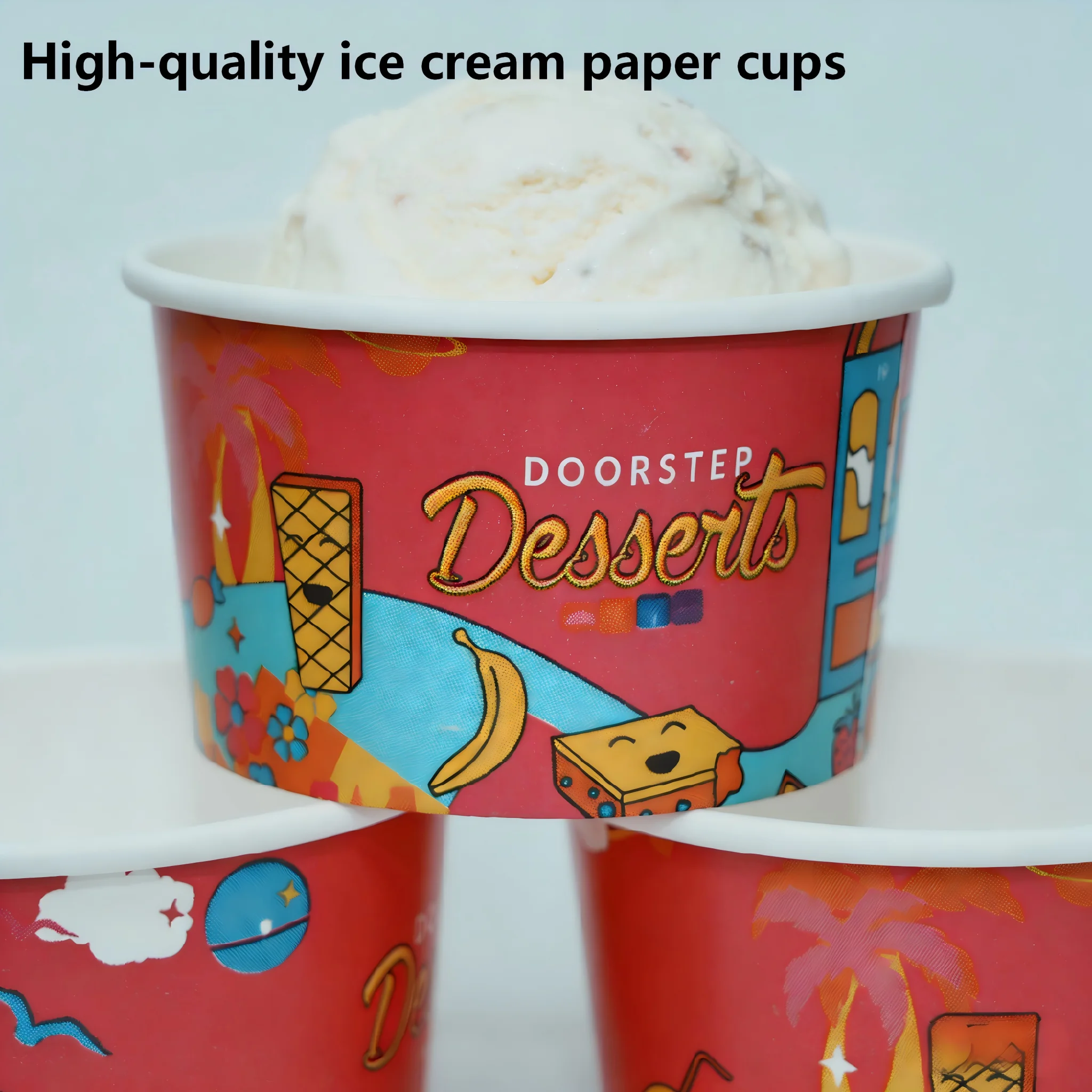 ODMService Available Welcup Brand High Quality Single Wall Synthetic Food Safe BRC Certified Icecrea