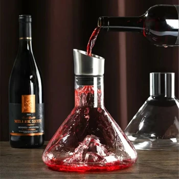 Iceberg Shaped Wine Carafes Red Wine Decanter With Aerator Iceberg base decanter