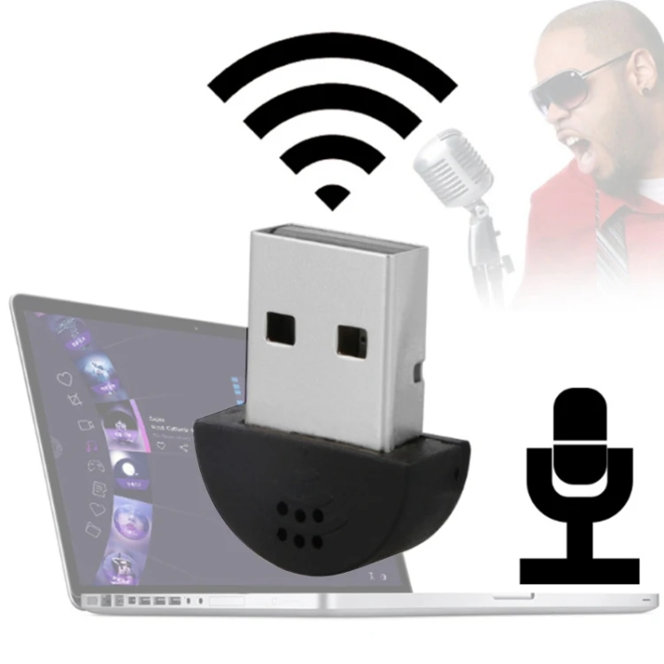 Compatible PC//Mac for la diffusion en direct Show KTV Noir etc. Portable Mic Microfone Enregistrement vocal USB Mini multim/édia portable Microphone