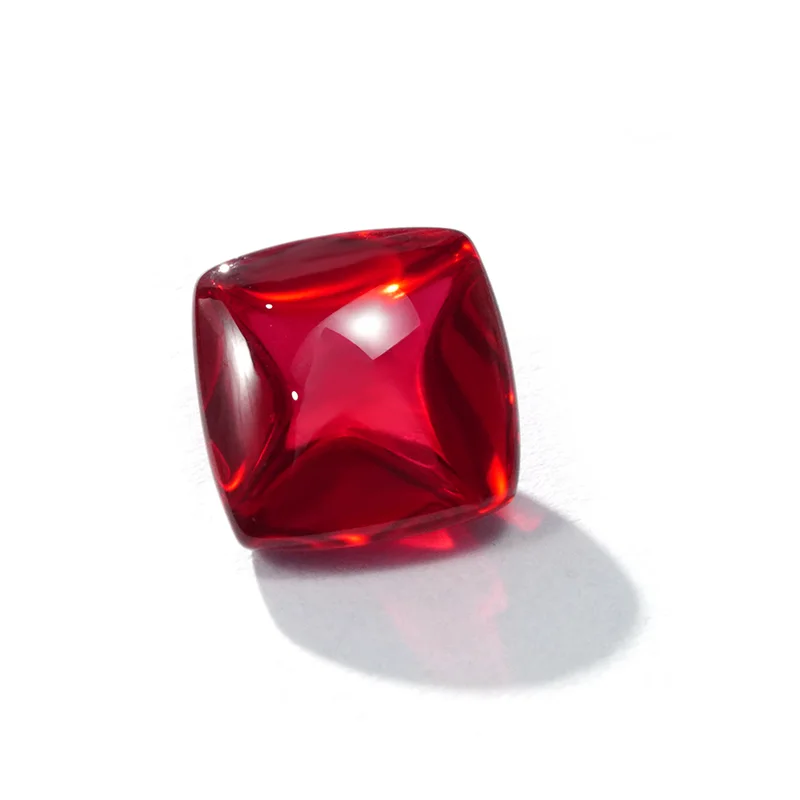 Fancy Cushion Shape Sugar Loaf Cutting Pendant Ruby Stone Lab
