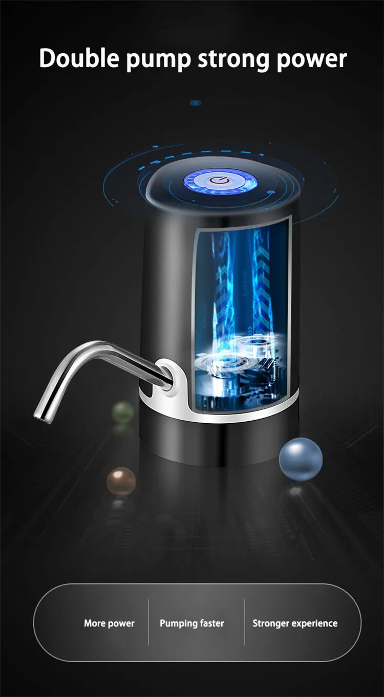 HE010 Portable Dual Pump Automatic Water Dispensers Bottle Water Dispenser Pump