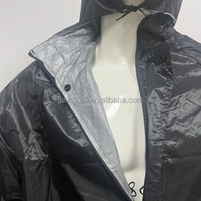 Double Layer Raincoat Suit Pvc Raincoat Waterproof Reflective Rainwear