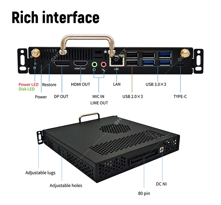 Asia Size Standard OPS Computer Intel Core I5/i7 Win10pro/linux