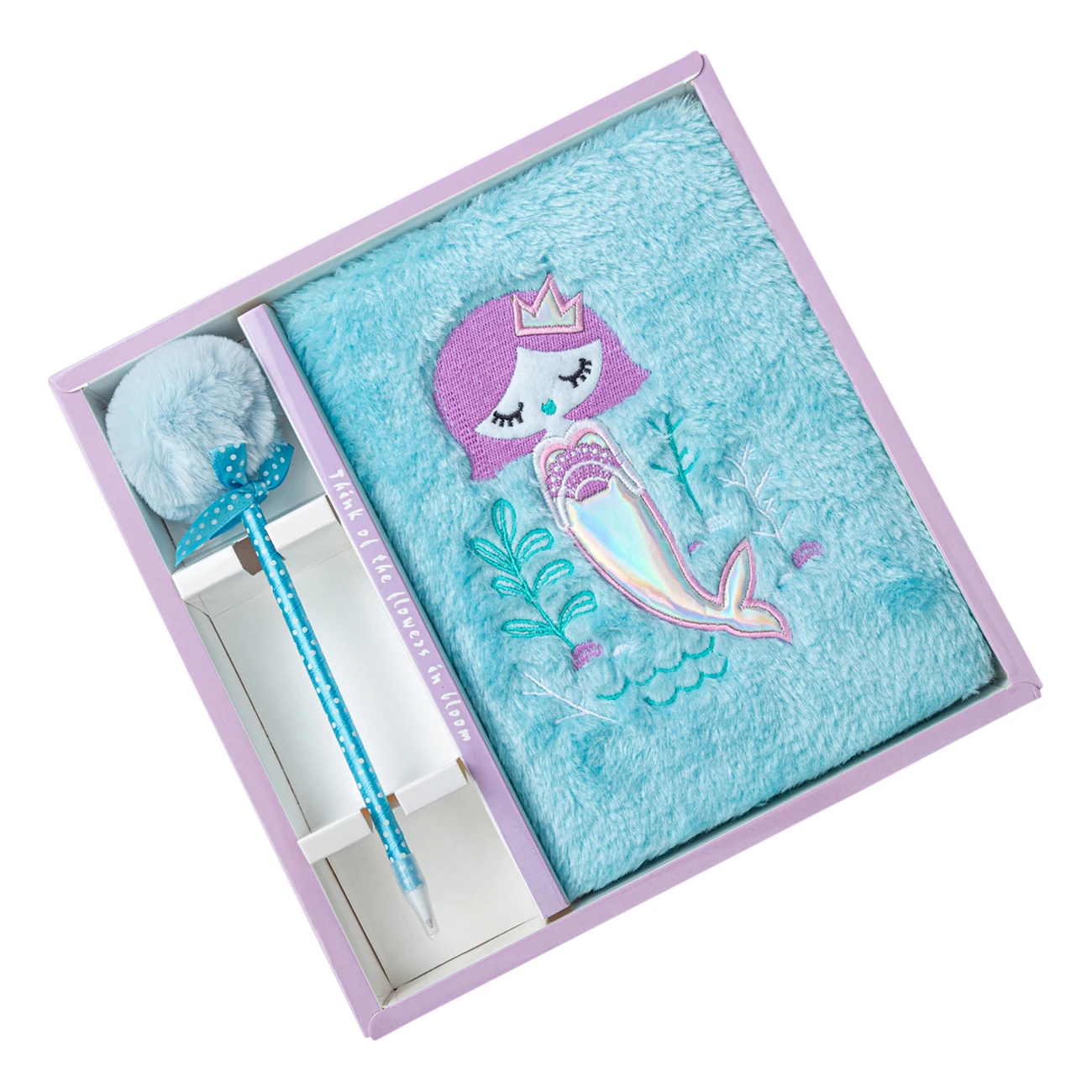 Mermaid Girls Children's Handbag Lockable Diary Retractable Pen & Ruler