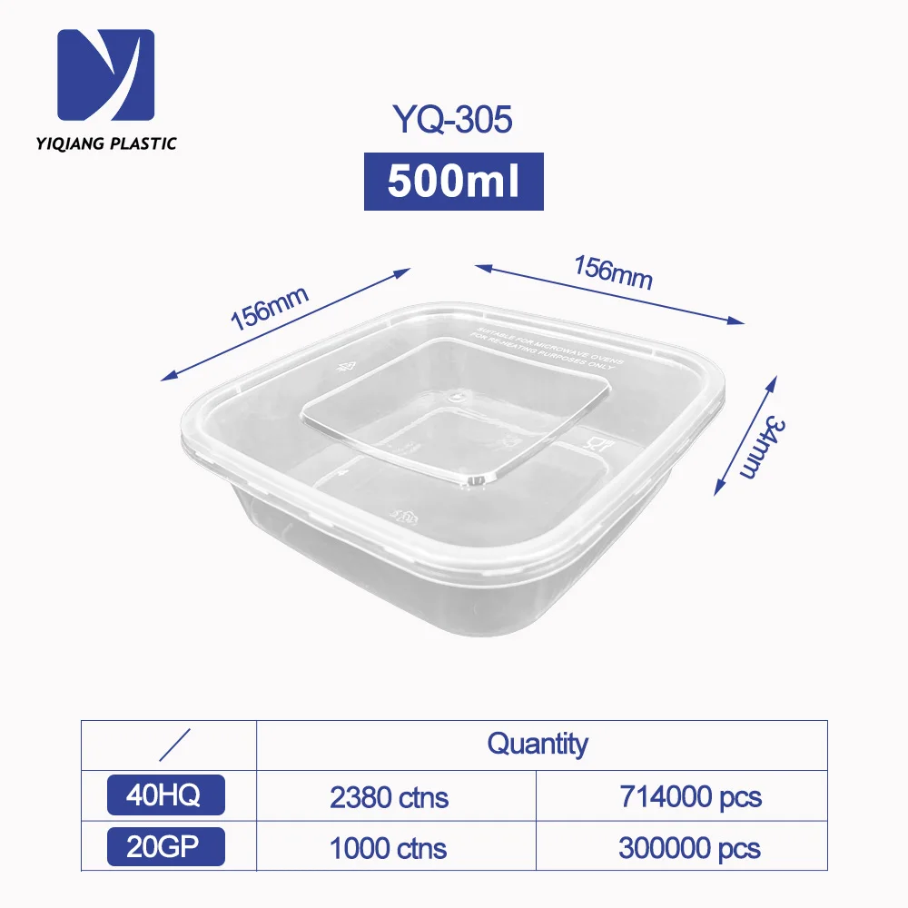 Yiqiang OEM/ODM Recipientes Desechables Para Comida Wholesale Transparent  Square PP Plastic Microwave Disposable Food Container - Buy Yiqiang OEM/ODM  Recipientes Desechables Para Comida Wholesale Transparent Square PP Plastic  Microwave Disposable Food