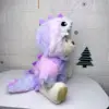 Tie-dyed purple powder dinosaur zipper (without bear) - 30cm