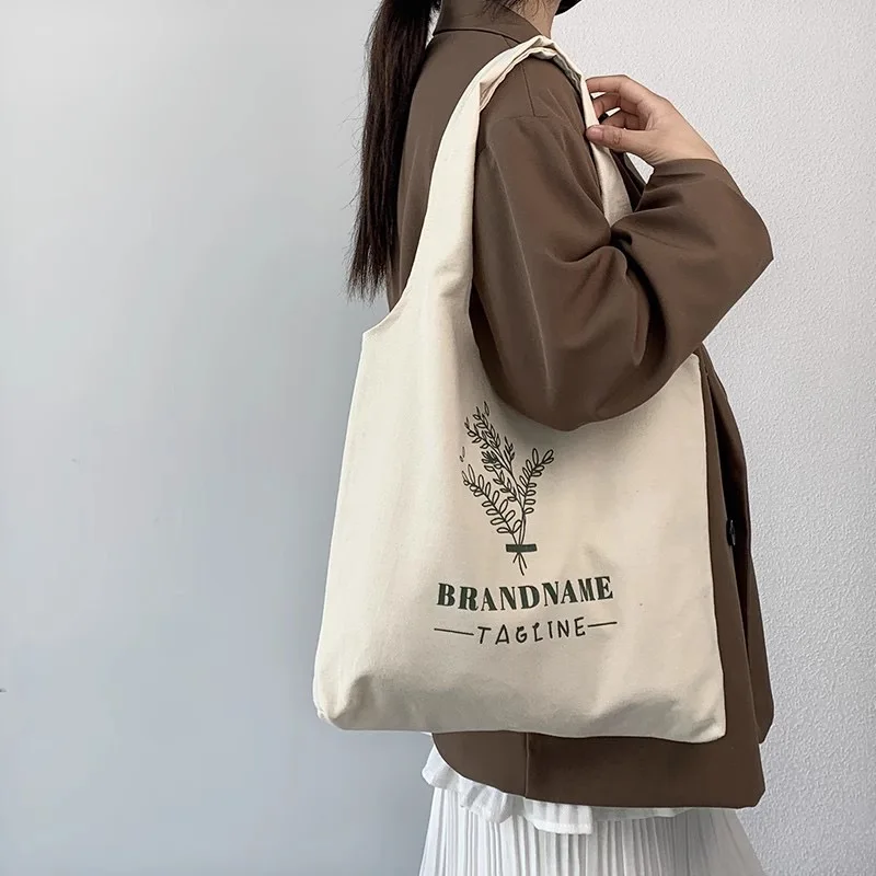 Custom Printed Canvas Tote Bag Recyclable Cotton Vest Shopping Bag ...