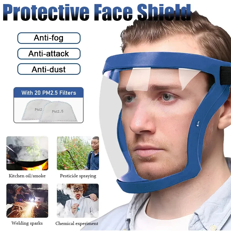 Best Armor Transparent Full Face Shield Anti-Fog Safety