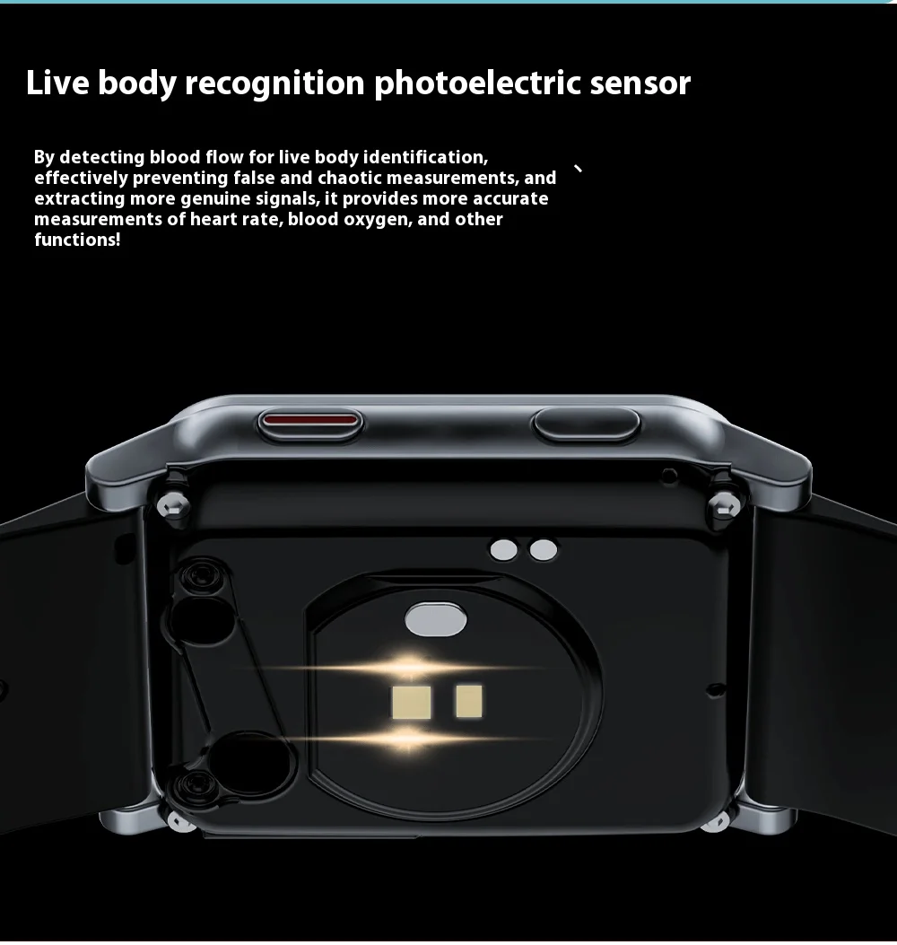 New 2024 Heart Rate Sport Smartwatch Monitor Smart Watch Dynamic Detection of Blood Sugar, Blood Oxygen and Blood Pressure