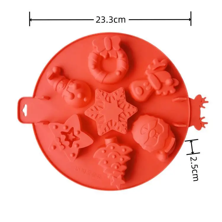 DIY Tools Christmas Tree Snowman Gingerbread Man Santa Chocolate Cookie Silicone Mold
