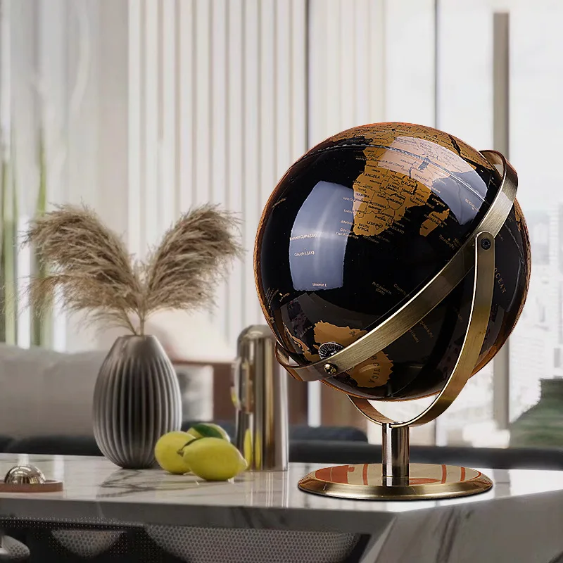 Modern Rotating Globe Decor of World for Luxury Home Decoration Universal World Home Decoration Locations Earth Map Ornaments