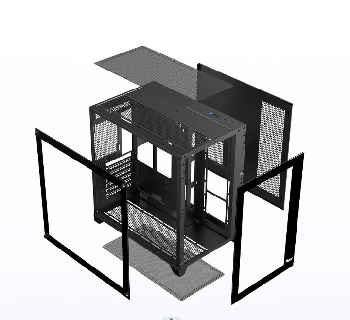 CNC Custom Parts Black Mini Tower Gaming 2023 High Quality pc case Gaming pc cabinet gaming computer case with RGB