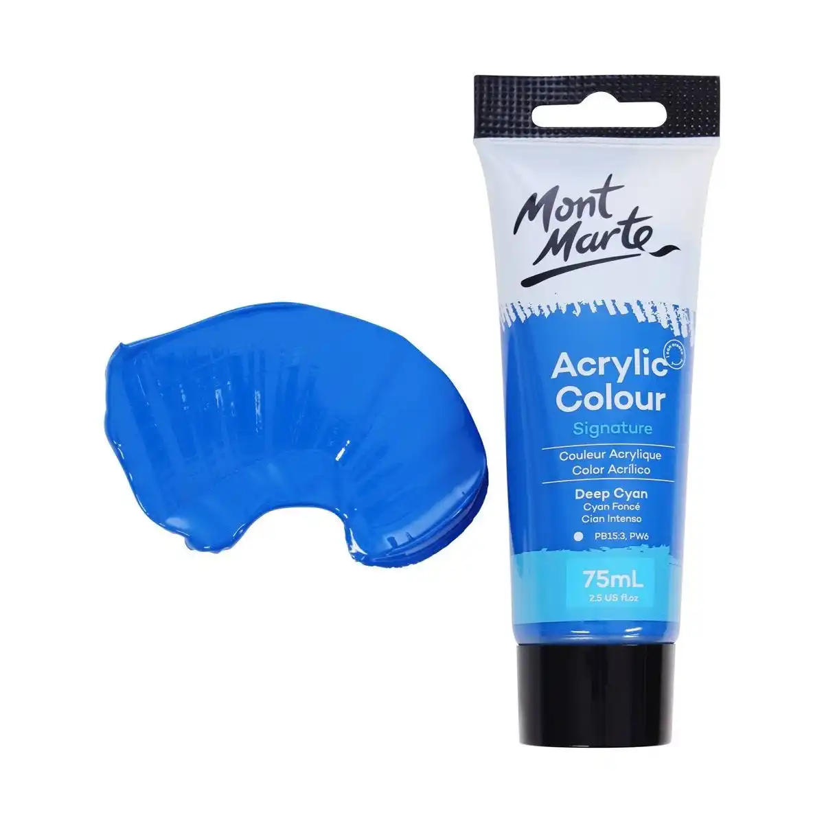 Mont Marte Studio Acrylic Paint 75ml - Deep Cyan Blue - Buy Studio Acrylic  Paint,Acrylic Paint,Acrylic Paint For Artists Product on 