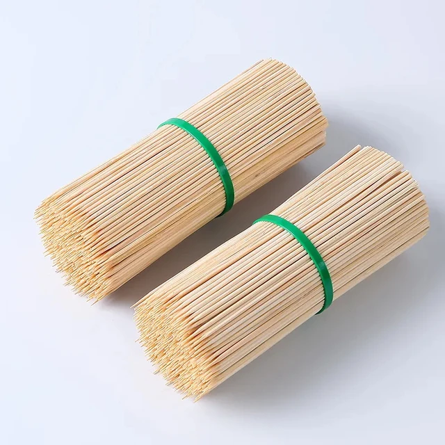 Eco friendly custom logo individual package natural premium high quality bamboo barbecue fruit sticks