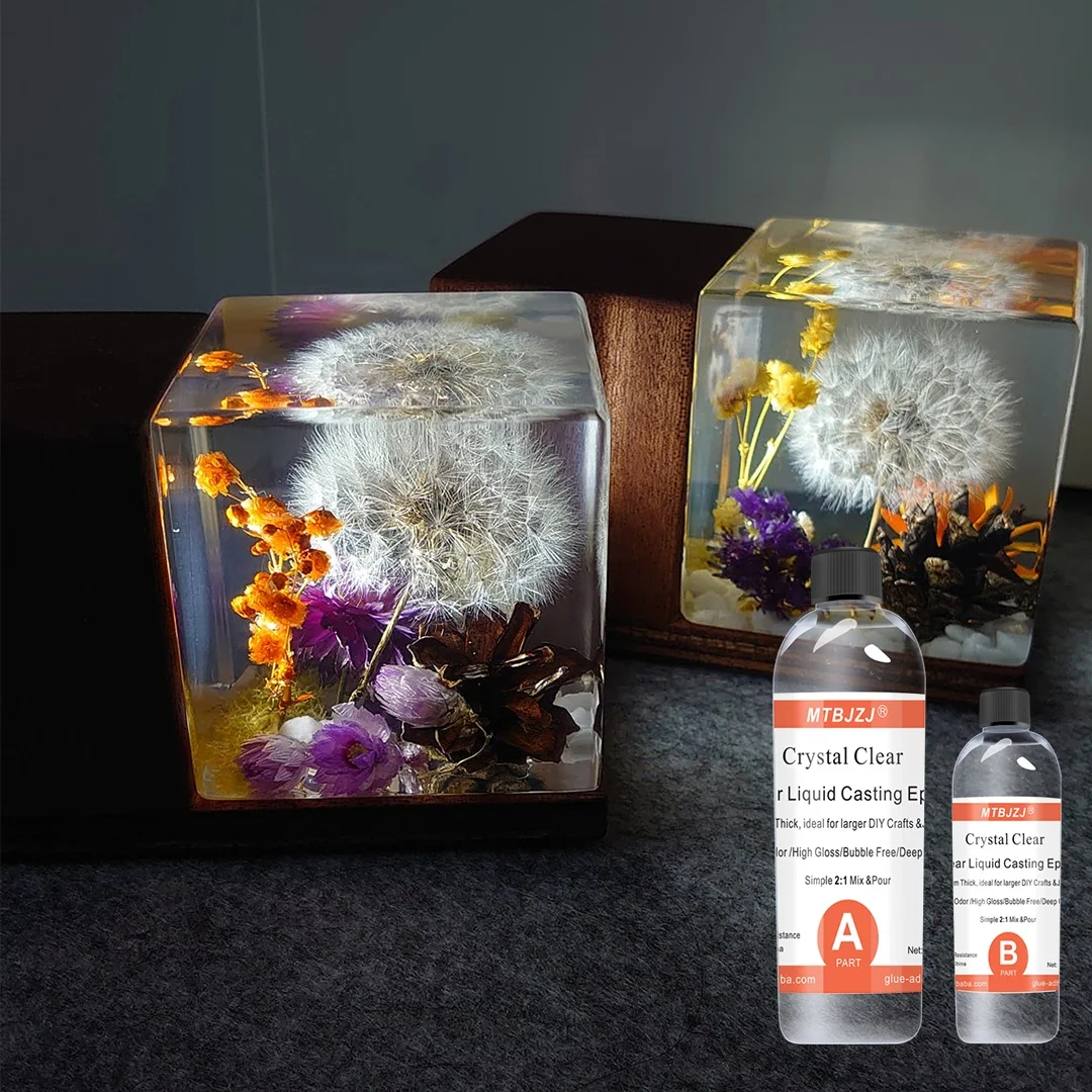 Fleurs Séchées Naturelles Résine Epoxy 2 Boîtes - Bleu & Violet Pour Bricolage