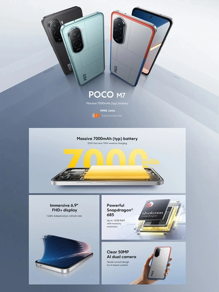 POCO M7 Smartphone: Snapdragon 685, 6.9