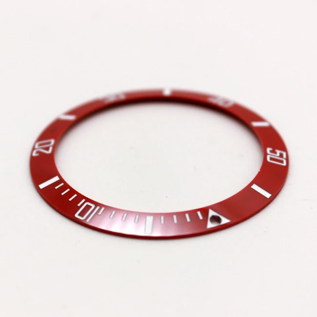Factory offer watch arc surface aluminum bezel 37.5*30.8*0.6mm aluminum insert