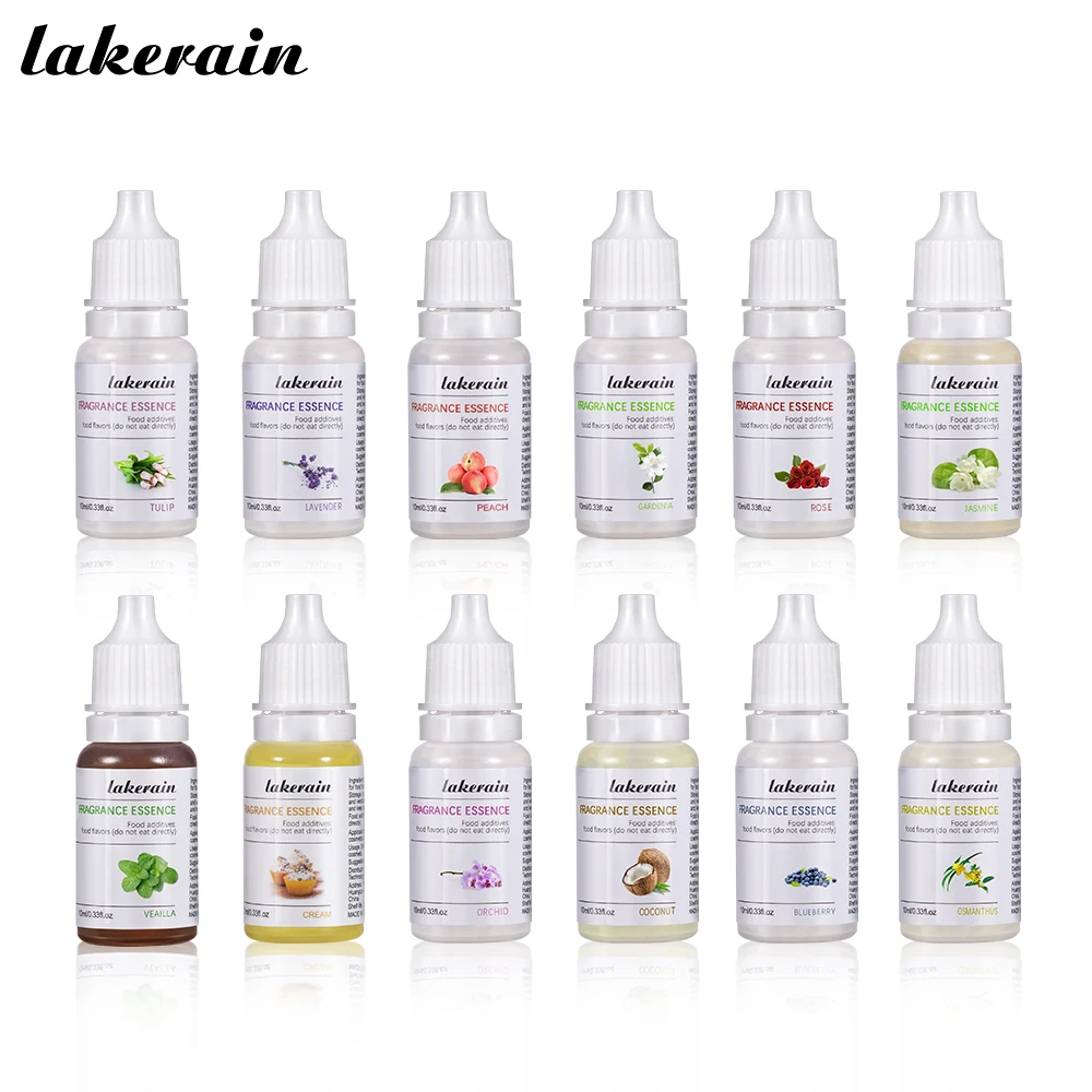 12pcs/box 10ml Vegan Natural Flavoring Oil Scents Essence Oil Drops Liquid  Pigment Dyeing Color for Lip Gloss Diy Use - AliExpress