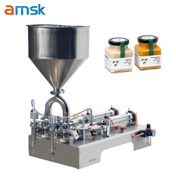 Best Selling 100-1000ml for Hot Sauce Honey Solution Filler Manufacture Automatic Pneumatic Liquid & Paste Filling Machine