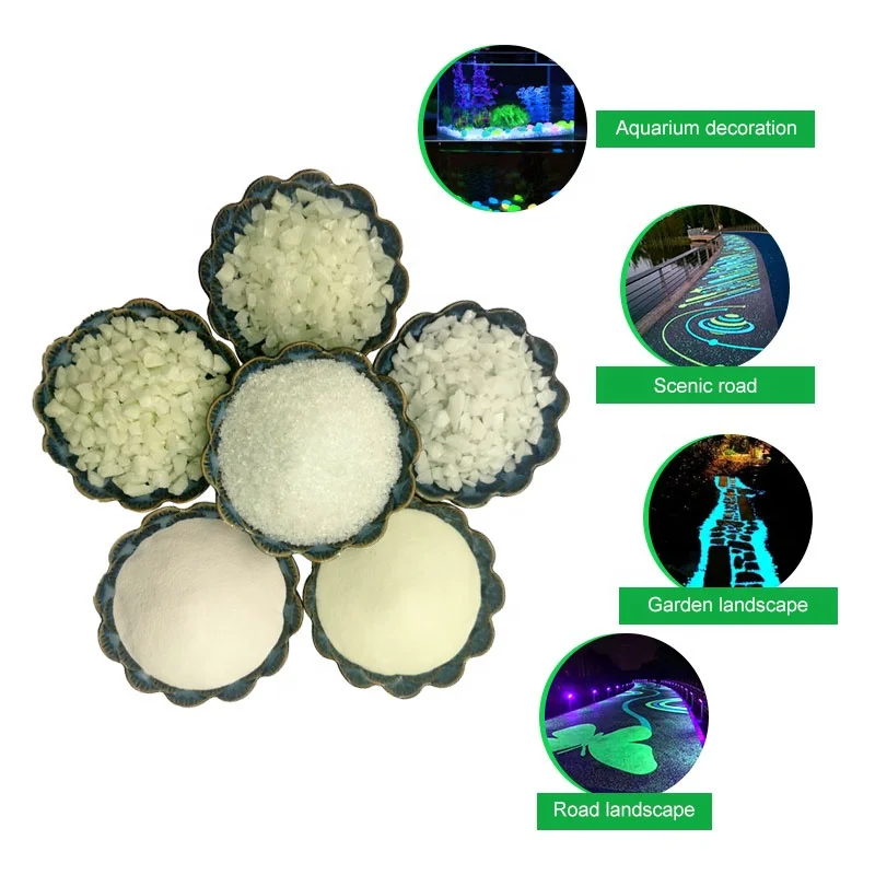 Glow stones colored glow-in-the-dark stone paving marks the price of glowing pebbles luminous stones