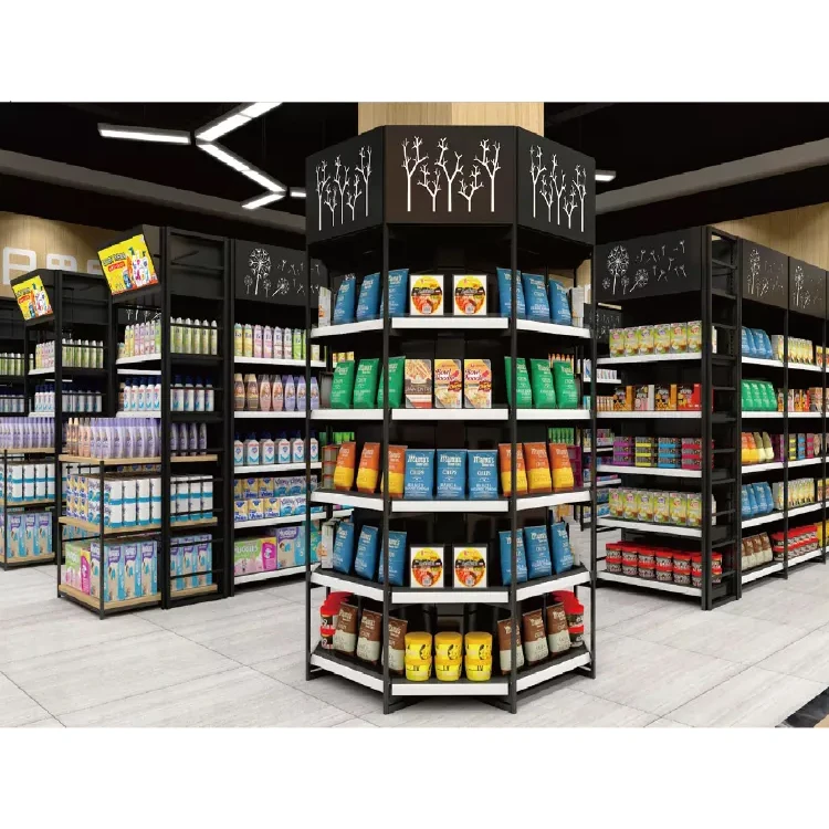 Factory Direct Supply Retail Store Display Racks Wood Gondola Shelving for Sale