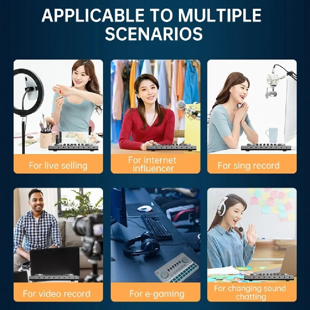 Профессиональный звуковой Миксер для студийной аудиосистемы с интерфейсом v8 и функцией звуковой карты