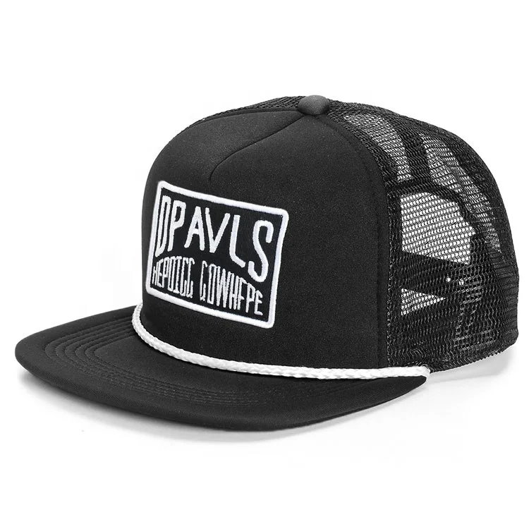 Сделанная на заказ Вышивка плоская веревочка для коносамента Snapback оптовая продажа дешевая 5 панельная Кепка водителя