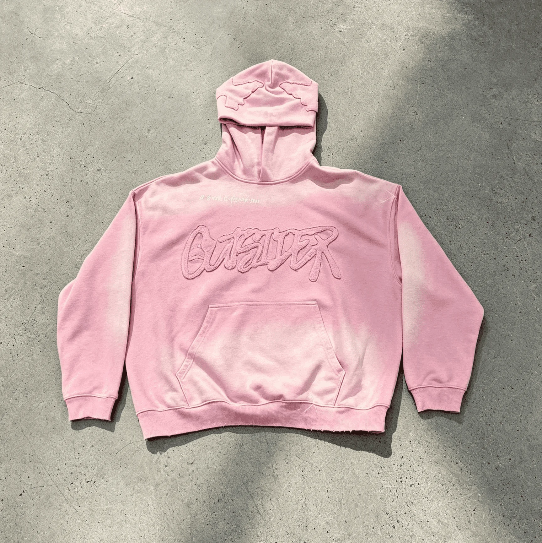 Custom Streetwear Heavyweight 100% Cotton Hoodie Vintage Acid Wash Sun Faded Distressed Patch Applique Embroidery Zip up Hoodie