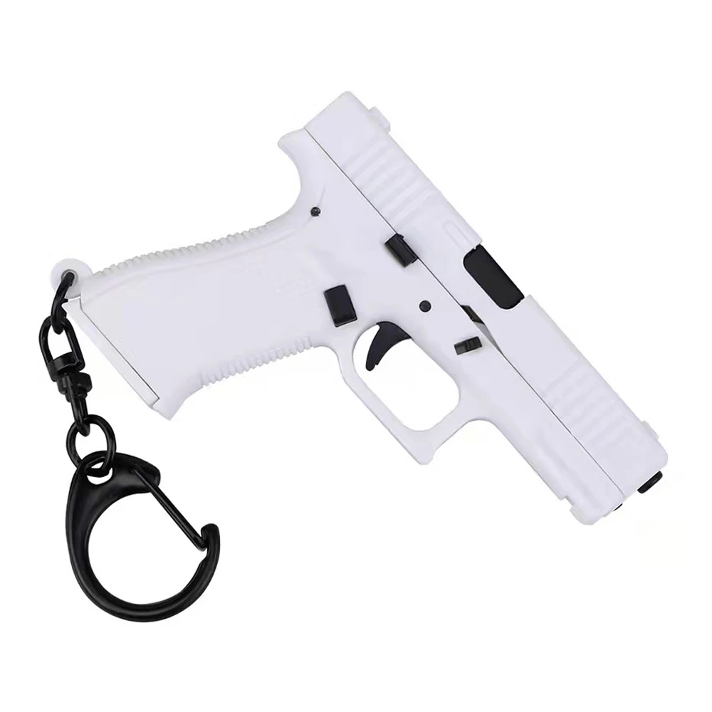 Mini Pistol Shape Toy Keychain Lightweight G 45 Model Plastic Key Ring Portable Gun Shape Toy Decorations Keychain