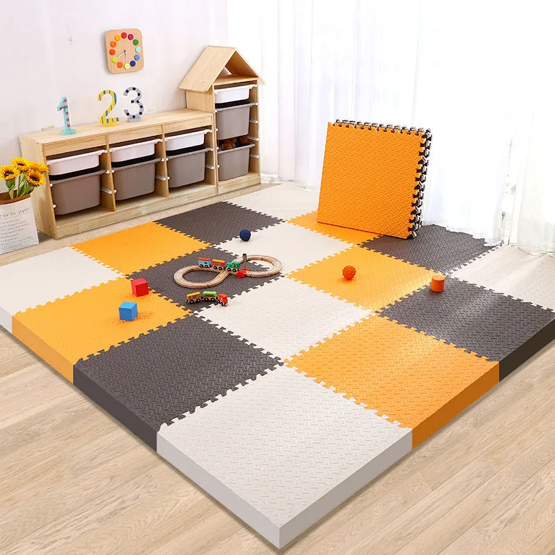 Wholesale Interlocking Exercise Foam Mats Solid Colors Thick Soft Kids Eva Puzzle Floor Foam Play Gym Mat