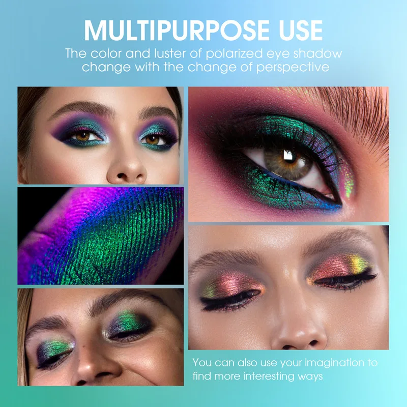 AVIERLL Shimmer Quick Drying Multi Chrome Glitter Liquid Metallic Makeup Talc Free Eyeshadow Glitter Duochrome Liquid Eyeshadow