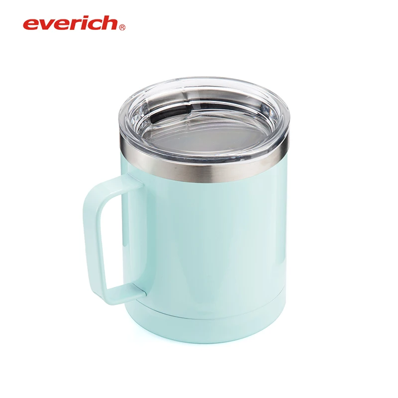 
 Hot Sell Custom 12oz Stainless Steel Insulated Coffee Mug with Handle Double Wall Vacuum Travel Mug with Lid  