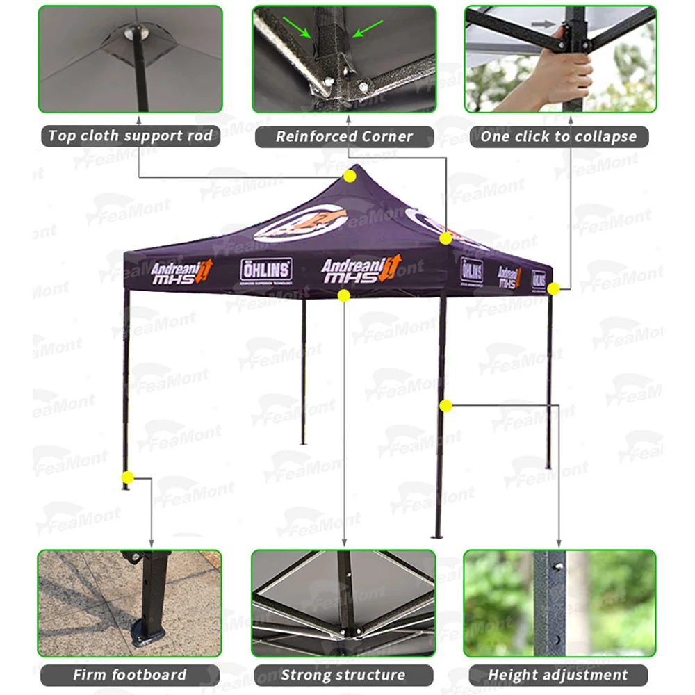 FEAMONT 3x3 10*10ft Waterproof Camping Tent Birthday Party Decorations Canopy Party Tents