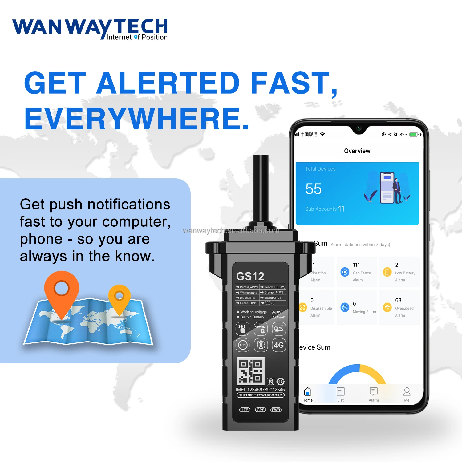 Anti Jammer Ip67 Tracker With Beep Alarm Cut Engine Remotely Fleet