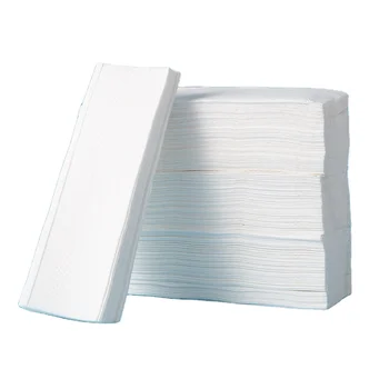 Wholesale Factory Dispenser Embossed Interfolded paper towel V N Fold Tissue Paper Hand Towels