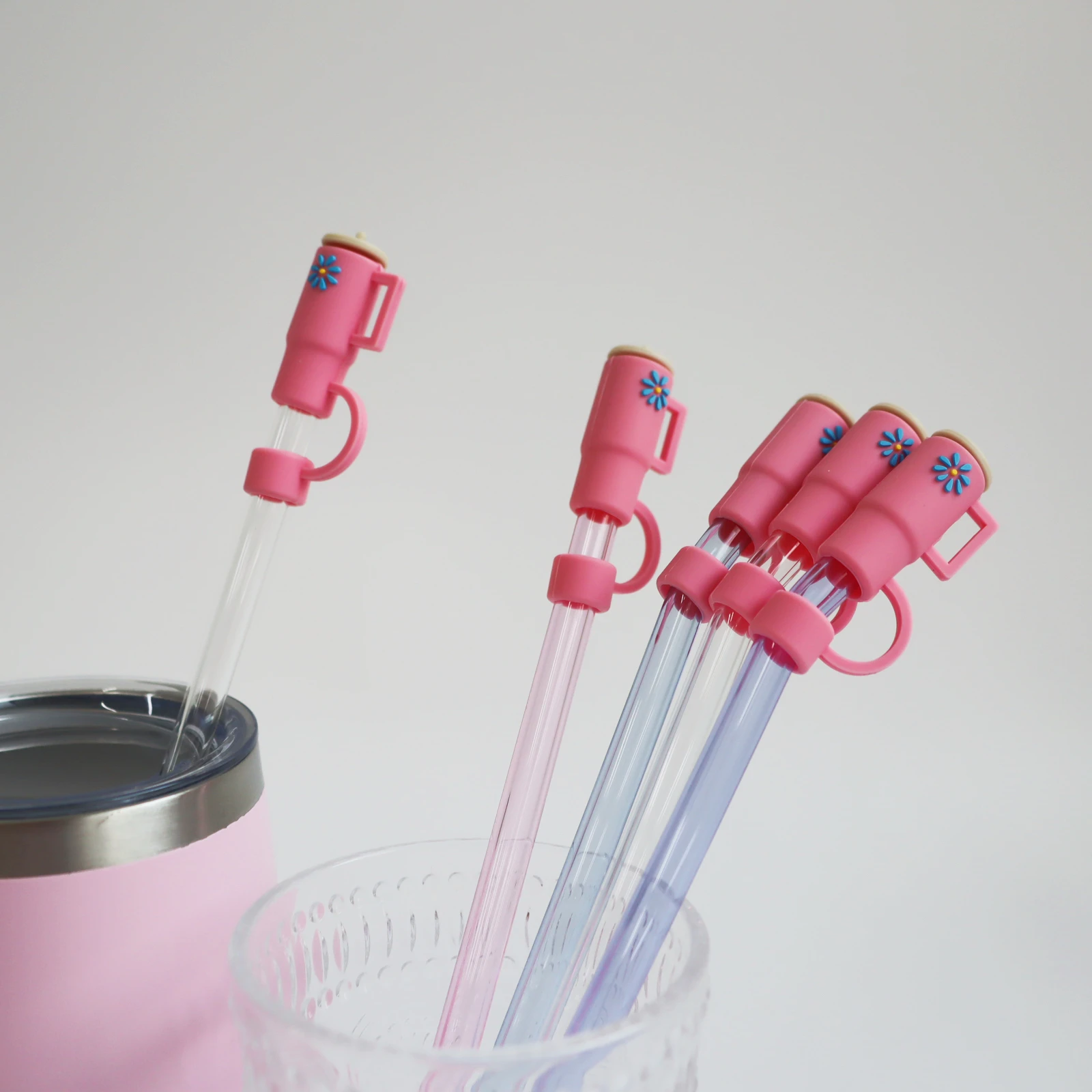 Silicone Straws Stopper Compatible With Stanleys Cute Tumbler
