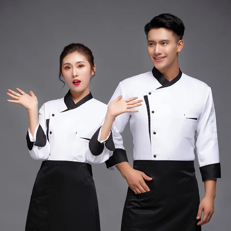 Factory Direct Restaurant Uniform Dress Chef Uniform Custom Restaurant Uniform Waiter